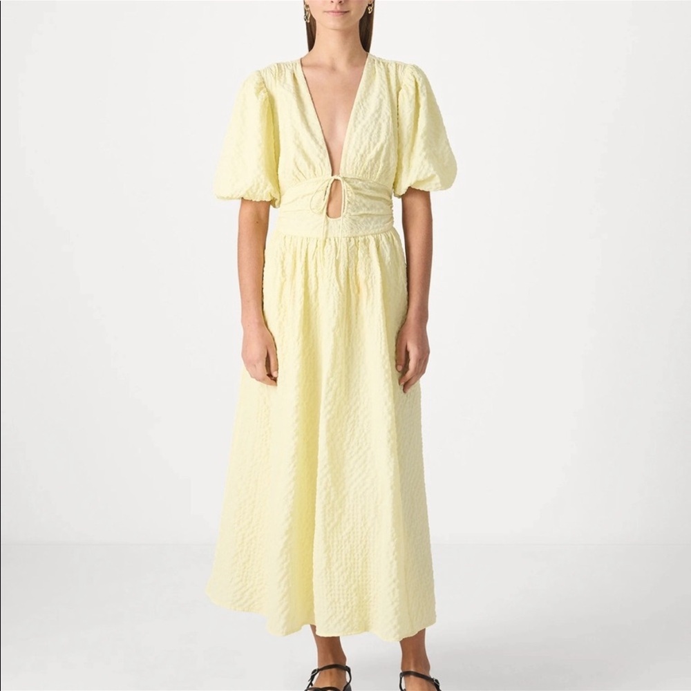 Yellow Abercrombie Midi Dress